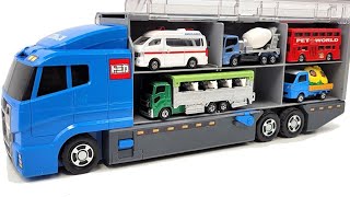 12 Types Cars Tomica ☆ Tomica opening and put in big Okatazuke convoy [upl. by Nakre859]