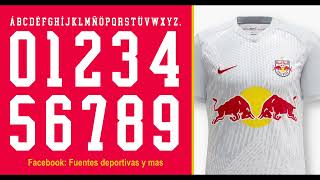 Tipografia Red Bull Salzburg 2023  2024 free download Salzburg Font 2023 Fonte Salzburg 2023 [upl. by Forest]