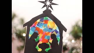 Stained Glass Nativity Craft Video [upl. by Einnus93]