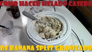 How to Make the BEST Homemade Icecream Banana Split Granizado [upl. by Einneb570]