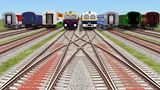 8 Grandient Railroad Simulator🦅Railways BRANCHED BY BUMPY FORKED RAILROAD TRACKS  train sim wold 5 [upl. by Ahsuas108]