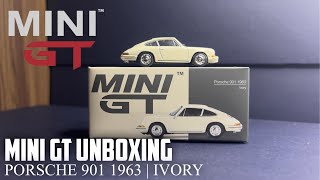 Ep 13 Unboxing another classic Porsche  Mini GT Porsche 901 1963 Ivory [upl. by Cale416]