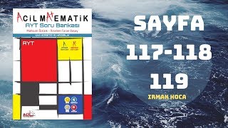 ACİL MATEMATİK AYT ÇÖZÜMLERİ SAYFA  117118119 2019 [upl. by Nylasoj]