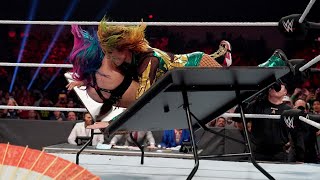 Becky Lynch splinters Asuka through a table [upl. by Map]