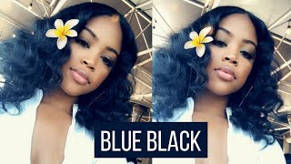 I DYED MY HAIR😱  How I Dyed My Natural Hair Midnight Blue Black At Home [upl. by Lazaruk]