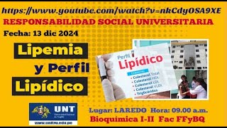 RSU LIPEMIA Y PERFIL LIPIDICO BQ I II 2024 I II [upl. by Einama]