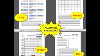 All in one Calendars  Planners amp Schedules [upl. by Harifaz747]