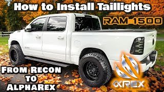 Recon to AlphaRex LUXX  How to Install Tail Lights on a 5th Gen Ram 1500 [upl. by Lenee565]