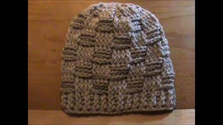 Gorro con punto cesta a crochet [upl. by Eiser]