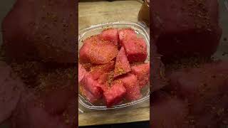 Making watermelon with tajin foodie mukbang mustwatch eatwithme asmr ￼ [upl. by Wynnie215]