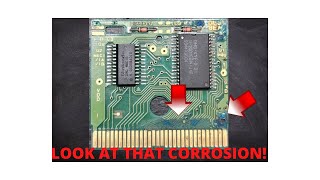 Performing soldering surgery on a badly corroded Game Boy game [upl. by Dlorah874]