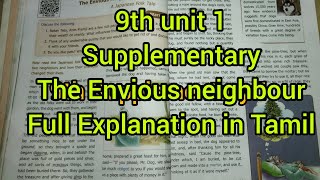 9th Unit 1 Supplementary  The Envious neighbour Explanation in Tamil [upl. by Chavez]