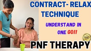 CONTRACT RELAX  PNF techniques  PNF Therapy [upl. by Halilak]