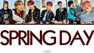 BTS 방탄소년단  Spring Day Color Coded Lyrics  ENDROMHAN [upl. by Tana]