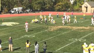 Paulsboros Dehron Holloway scores on a 10yard run vs Woodbury [upl. by Ilenay153]