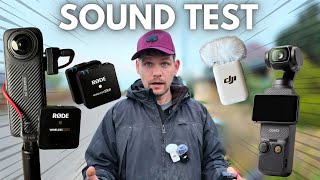 DJI Mic 2  Insta360 x4 vs Dji pocket 3 vs Røde Wireless Go 2 microphone sound test [upl. by Blim]