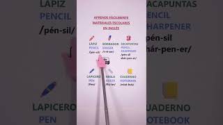 Aprende materiales escolares en inglés notebook pencil y más ¡Mira el video”InglésFácil 📚✏️ [upl. by Ervine425]