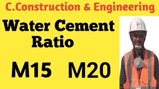 Water Cement Ratio। Calculation of Water in Concrete [upl. by Bertie665]