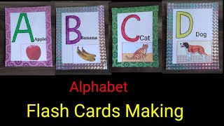 Alphabet Flash Cards Making  Easy way to make A B C D Flash Cards [upl. by Inaluiak692]