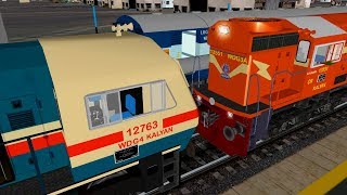 Loco Fail Rescue With WDG4 KYN  18520 Kurla  Visakhapatnam Expres  Play In Open Rail [upl. by Desiree]