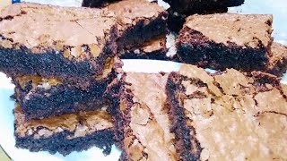 Fudgy brownies  how to make FUDGY brownies  easy brownies recipe  cook book [upl. by Glynnis551]