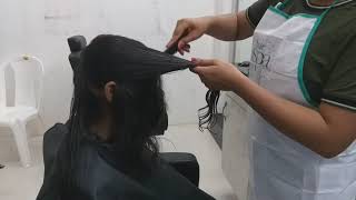 asmr hair cut hair notching long hair cut [upl. by Dihsar]