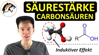 Säurestärke von Carbonsäuren Induktiver Effekt  Chemie Tutorial [upl. by Aleacim]