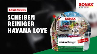 Anwendung SONAX Scheibenreiniger gebrauchsfertig Havana Love 3L [upl. by Maddi]