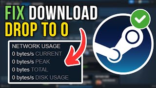 How To Fix Steam Download Speed Drops To 0 2024 [upl. by Trilbie216]