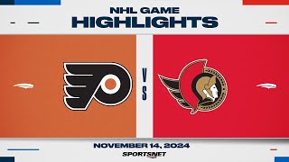 NHL Highlights  Flyers vs Senators  November 14 2024 [upl. by Vogel]