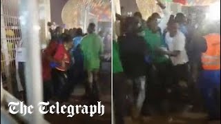 At least six dead in fan crush at Afcon Cameroon  Comoros football match [upl. by Anawak]