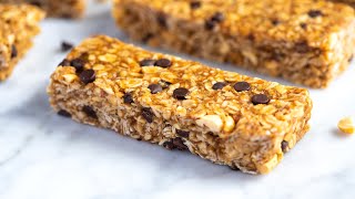 Easy Peanut Butter Granola Bars Recipe [upl. by Hgielyk]