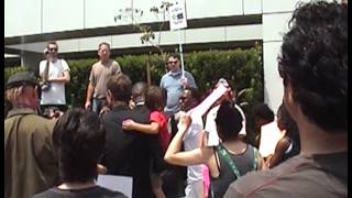 Eddie Jones Jr President of the Los Angeles Civil Rights leading the protest [upl. by Wan696]