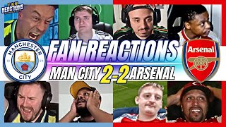 ARSENAL amp CITY FANS REACTION TO MAN CITY 22 ARSENAL  2425 PREMIER LEAGUE [upl. by Misab354]