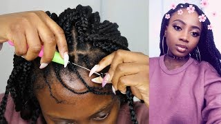 INDIVIDUAL CROCHET GODDESS BOX BRAIDS TUTORIAL  Model Model  Zoey Braid Curly 24quot [upl. by Dwight341]