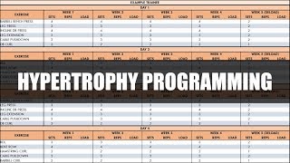 Complete Programming and Periodization for Hypertrophy Training  How to Write a Hypertrophy Program [upl. by Laraine]