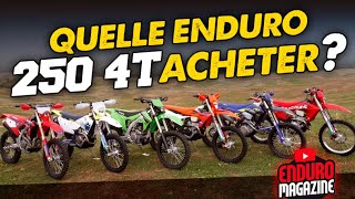 Essai comparatif 250  Quelle ENDURO 4T acheter  Sherco Kawasaki GasGas Husqvarna ou Honda [upl. by Fisuoy]