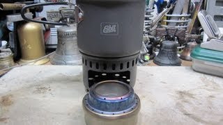 Evernew Titanium Alcohol Stove  Esbit Solid Fuel Cookset  Boil Test [upl. by Ynaffets949]