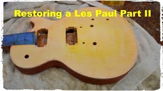 Les Paul Restoration Part II Stripping Sanding and Neck Removal  BigDGuitars [upl. by Hinze636]