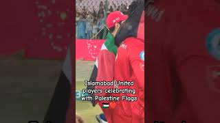 Islamabad United players celebrating with Palestine flag after PSL Final psl [upl. by Odama]