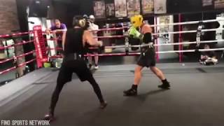 Kazakhstan Gold Medalist Daniyar Yeleussinov Releases Sparring Session for his upcoming fight DAZN [upl. by Haneeja]