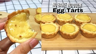 Egg Tart Recipe NO OVEN  NO BAKE EGG TARTS  Hong Kong Style Egg Tart Without Oven [upl. by Anikahs]