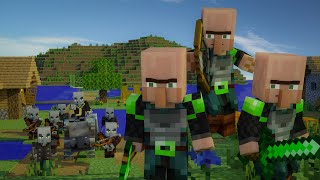 Villagers vs Pillagers EP1  The guardians of the village EP 1 Minecraft animation [upl. by Hurwitz]