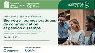 Bienêtre  bonnes pratiques de communication et gestion du temps [upl. by Robbi]