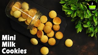 Mini Milk Cookies Recipe  Eggless amp Without Oven  Cookies  How to Make Milk Cookies Recipe [upl. by Eneleuqcaj]