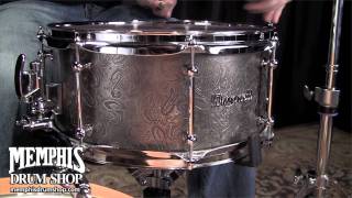 Dunnett Classic 14 x 65 James Trussart Steel Snare Drum  Full Paisley Antique Silver [upl. by Ahcsropal777]