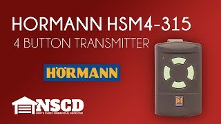 Hormann HSM4 315 Transmitter Remote [upl. by Neelyt819]