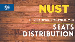 NUST Seats Distribution l UG l 2021l NUST H12 l EME l MCS l PNEC l NBC [upl. by Trenton]