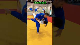 Osoto gari ashi waza judo shorts [upl. by Ahsuatan]