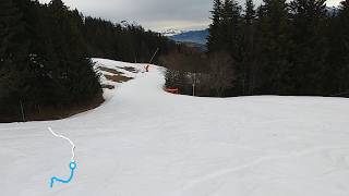 MEGEVE ski resort  Skiing all of GREEN A on a clear day  Feb 2024 [upl. by Gilbertina]